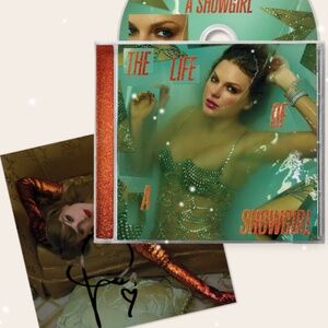 Taylor Swift The Life of A Showgirl CD + Hand Signed Photo 2 - NEW and SEALED